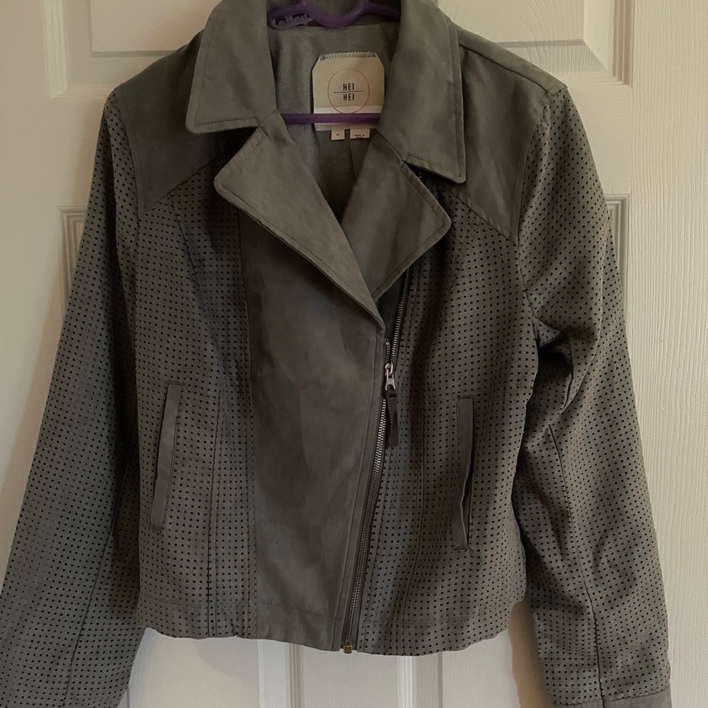 Gray moto jacket